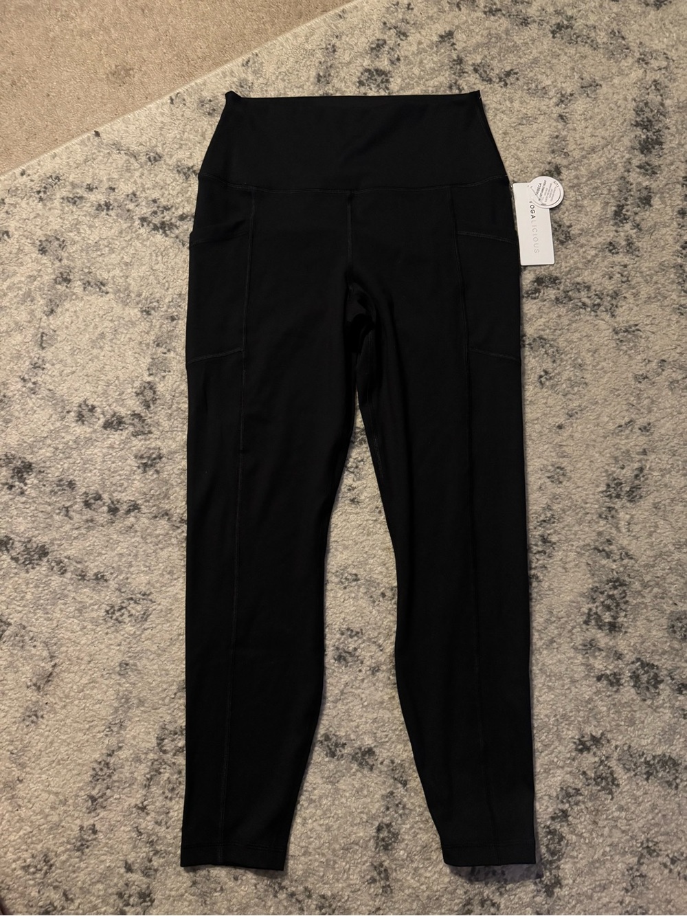 Yogalicious Lux Tribeca Pocket Ankle Tight High Rise Leggings Black